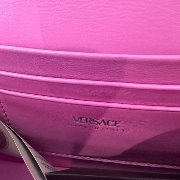 Versace Mini Medusa Monogram Crystal Embellished Satin Shoulder Bag - Picture 7 of 11